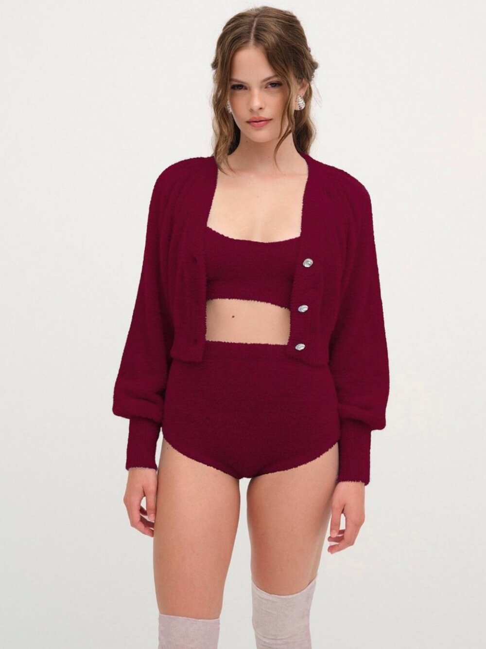 For Love & Lemons Ultra Soft Fiona Cardigan | Red | S | NWT